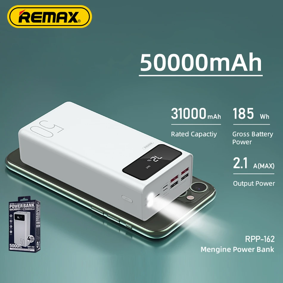 gloeilamp compileren Lyrisch Remax Power Bank 50000Mah Externe Batterij Usb Charger Multifunctionele  Poverbank Met Led Digitale Display Voor Iphone Xiaomi Huawei| | - AliExpress