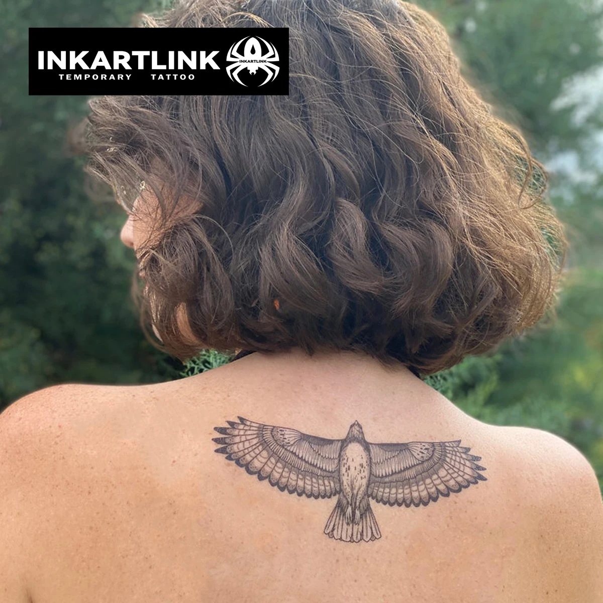 Adelaar Met Vleugels Uitgespreid Tijdelijke Tattoo, Duurt Tot 15 Dagen  Nieuwe Technologie Magische Waterdichte Semi-Permanente Sticker. -  AliExpress, image size:1200x1200