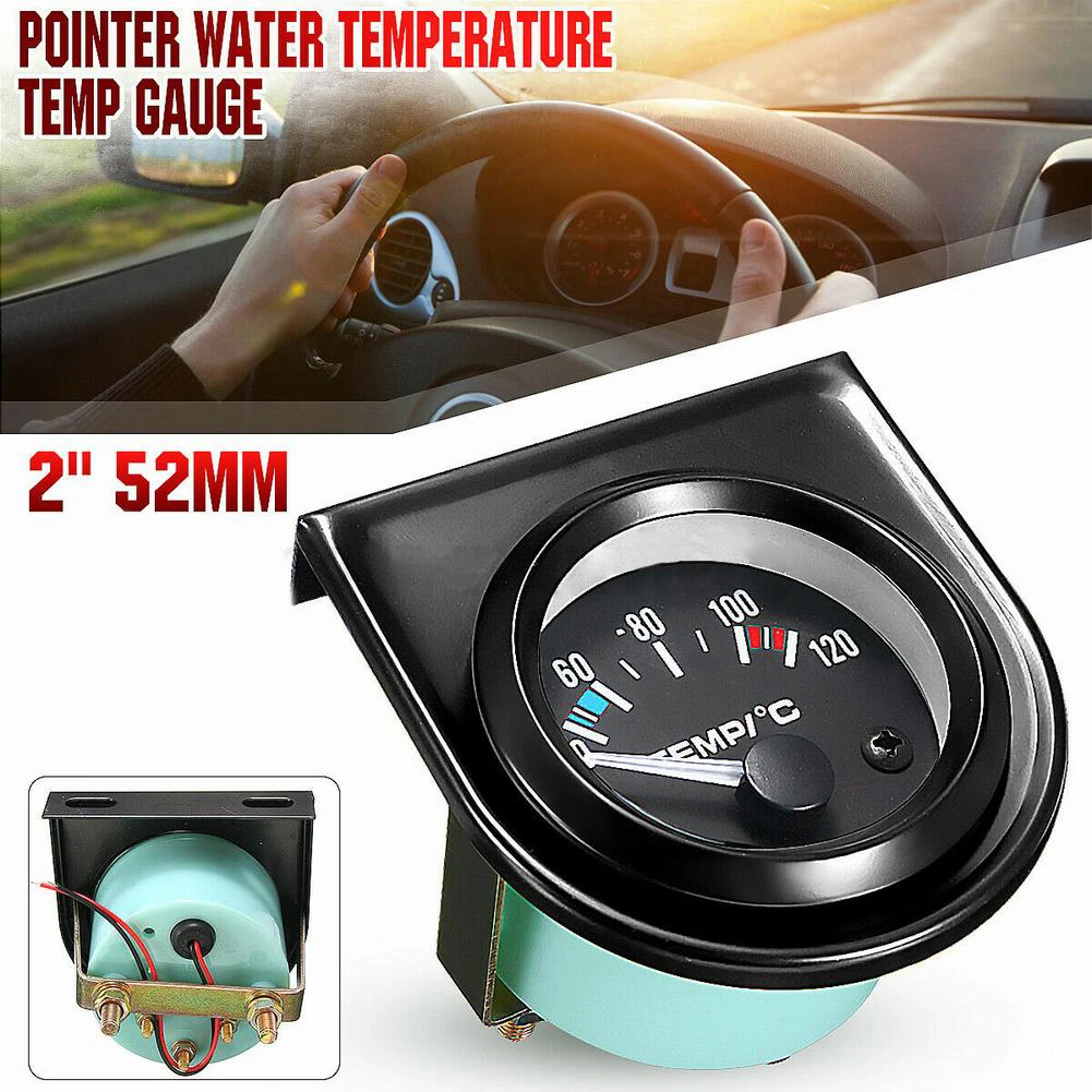 게이지 온도 게이지 정원 실내 주방 사무용품 부품 교체 1/8 NPT 40-120 ℃   52mm 블랙