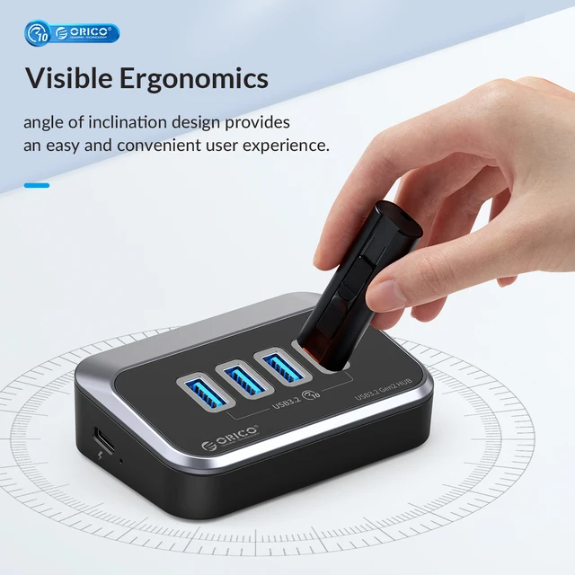 10Gbps의 초고속 연결과 다양한 확장 옵션을 제공하는 ORICO USB-C 허브