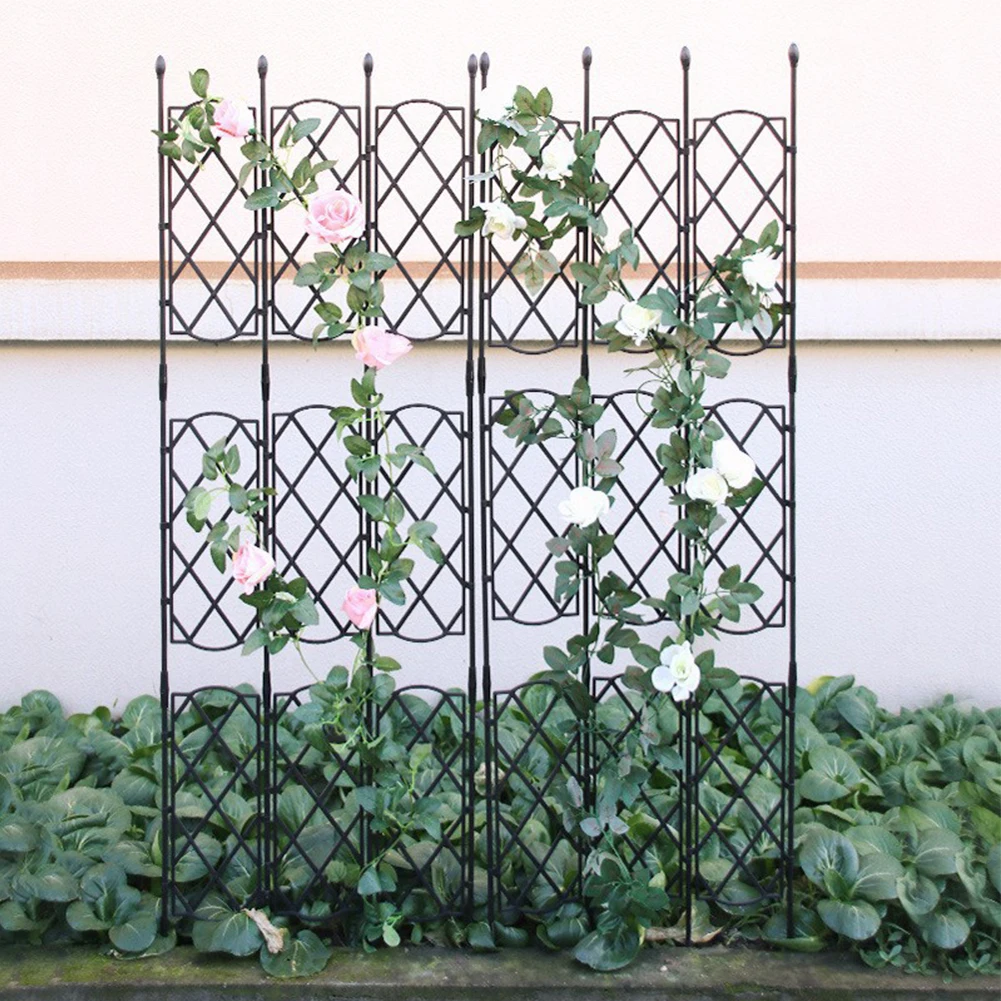 Large Metal Climbing Trellis Outdoor Plant Climbing Frame Plant Support Sturdy for Vegetable Flower Fruit Vine Trellis