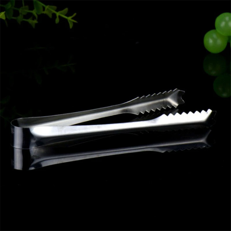 Stainless Steel Barbecue BBQ Clip Bread Food Ice Clamp Ice Tongs Bar Kitchen Accessories