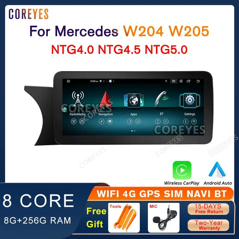 

COREYES 10.25" Car Radio For Mercedes W204 W205 2007-2018 NTG 4.0 4.5 5.0 System Multimedia Player Carplay Haed Unit Bluetooth