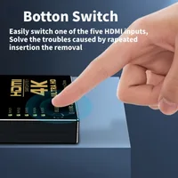 5x1 HDMI Switch HD 4K Video Switcher With IR Remote Controller 5 Input 1 Output HDMI Switches for Xbox PS4 DVD HDTV PC Laptop TV - Image 5