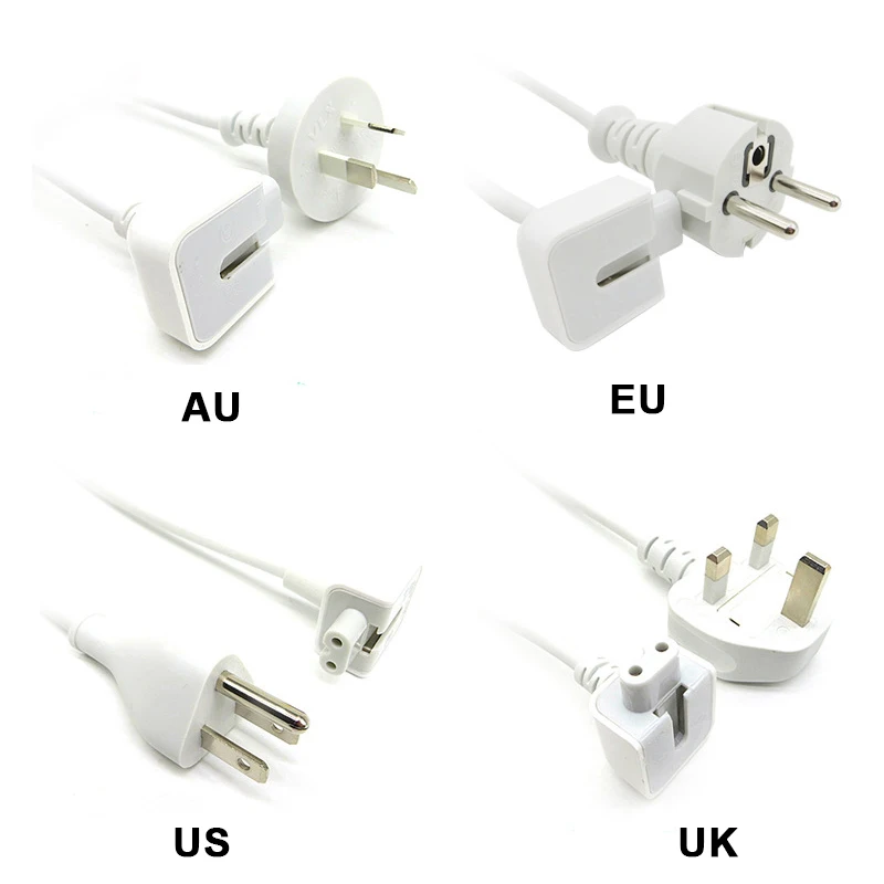Adaptador de Alimentação ac com Cabo de Extensão para Apple Macbook Pro Air Ipad Carregador de Parede 1.8m ue Eua au uk Plug - Imagem 2