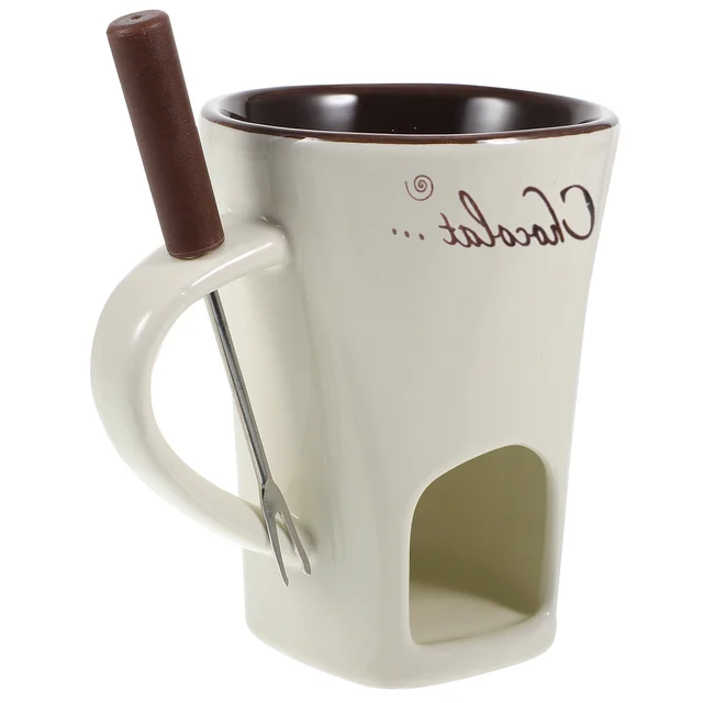 Csokoládé Fondue Edények Szép Desszert Tál Konyhai Kiegészítő Sajt Melegebb Vaj Kerámia Olvadó Kompakt Szett