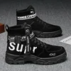 Fashion Men's Boots High-top Tooling Men's Ankle Boots designer Motorcycle Boots comfortable Leather Shoes Male Big Size 39-46 5