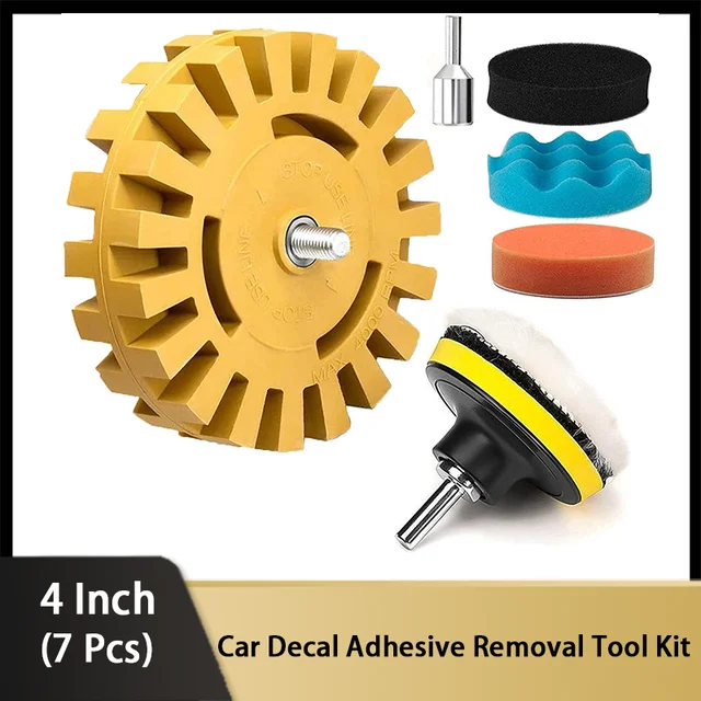 2pcs Eraser Wheel Sticker Remover Tool Detailing Supply Glue Remover For Car  