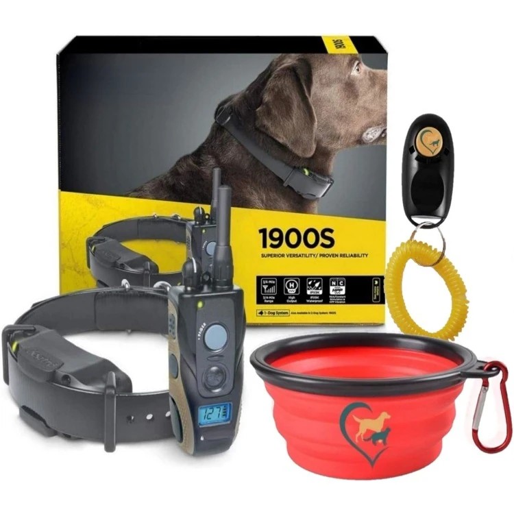 

Ошейник для дрессировки собак с дистанционным управлением-радиус действия 3/4 миль, водонепроницаемый, перезаряжаемый, вибрационный-включает основные товары для домашних животных, дрессировка собак