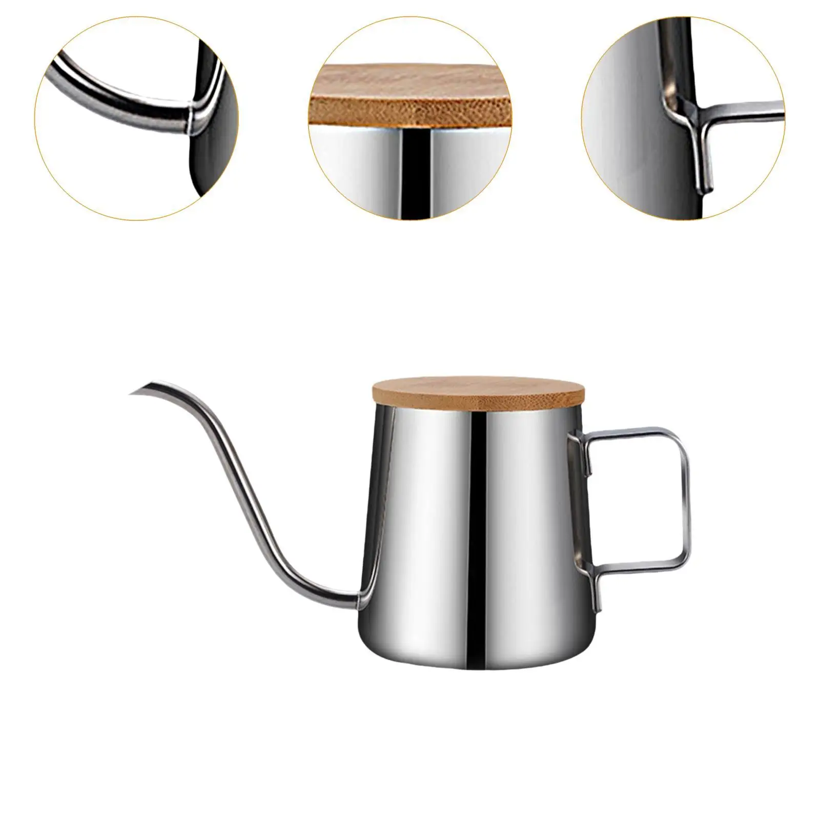 Drip Coffee Kettle 350ml Long Gooseneck Spout with Handle Home Water Kettle Coffee Maker Cafe Teapots Pour over Coffee Kettle