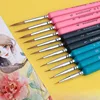 11pcs Miniature Paint Brushes Art Painting Brushes Weasel Hair Paint Brush Gouache Watercolor Oil Paints Hand Painted New 6