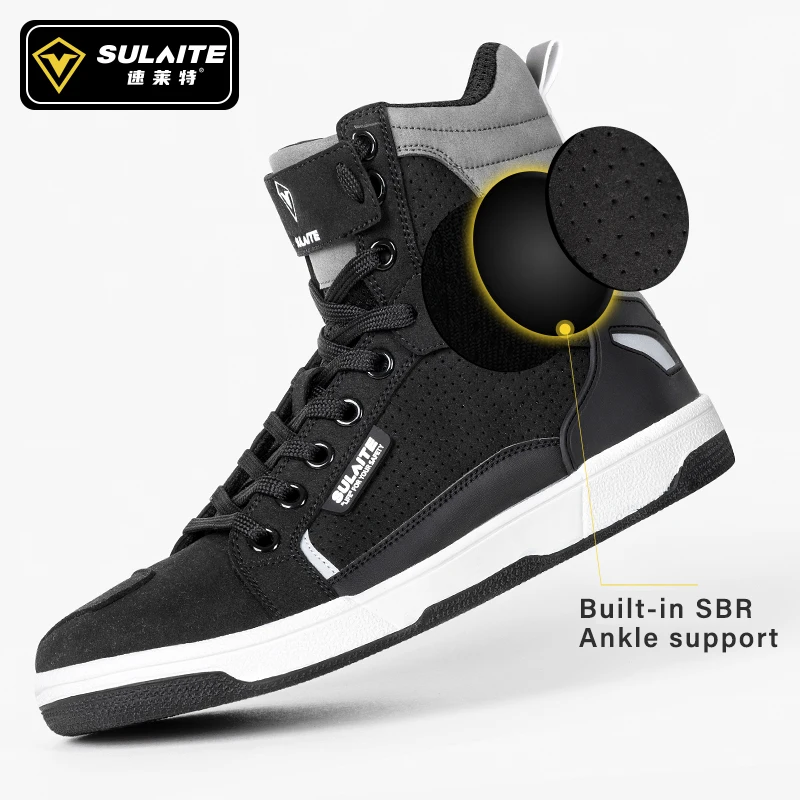 Men's Motorcycle Ankle shoes men Breathable Anti-drop Off-road Rider Rally Boots Men's Racing Shoes Motorcycle Equipment
