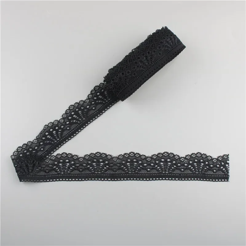 Elastic Lace Ribbon 30mm Wide Cotton Elasticity Trim Trimmings Clothing Underwear for Sewing