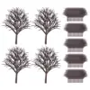 70 Pieces Mini Model Trees Diorama Supplies 6cm Train Scenery Architecture Trees for Building Model Scenery Landscape Sand Table 1