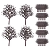 70 Pieces Mini Model Trees Diorama Supplies 6cm Train Scenery Architecture Trees for Building Model Scenery Landscape Sand Table 1