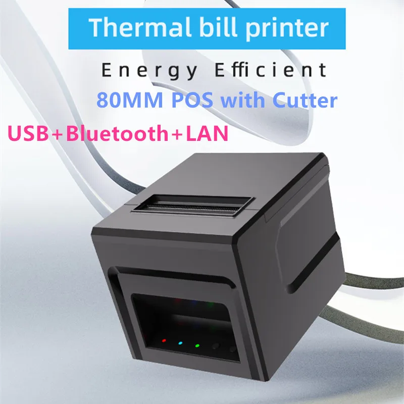 캐셔 및 주방 프린터에 적합한 WiFi Bluetooth 직렬 이더넷 인터페이스가 있는 3인치 열전사 영수증 프린터 무료 SD..