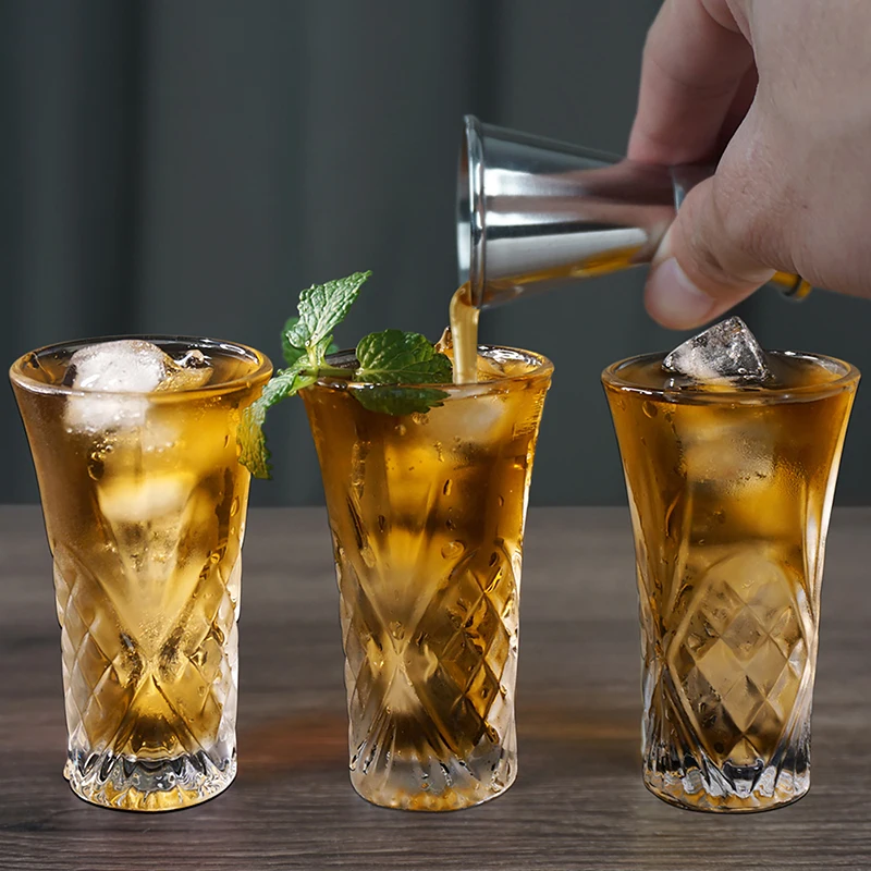 가정용 크리에이티브 작은 와인 컵, 유리 컵, 와인 디펜서 Bajiu 컵, 조각 술 컵, 1 개, 2 개 