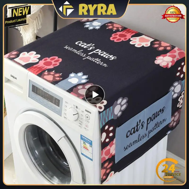 1PCS Fashion Northern Europe Kitchen Dust Cover Washing Machine Cover Refrigerator Dust Protector Oven Microwave Home