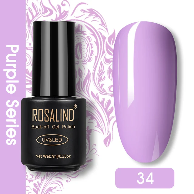 ROSALIND Nail Gel Polish Glitter Series Gel Varnishes All For Manicure Soak Off UV Lamp Nails Art Semi Permanent Gel Polish RA34