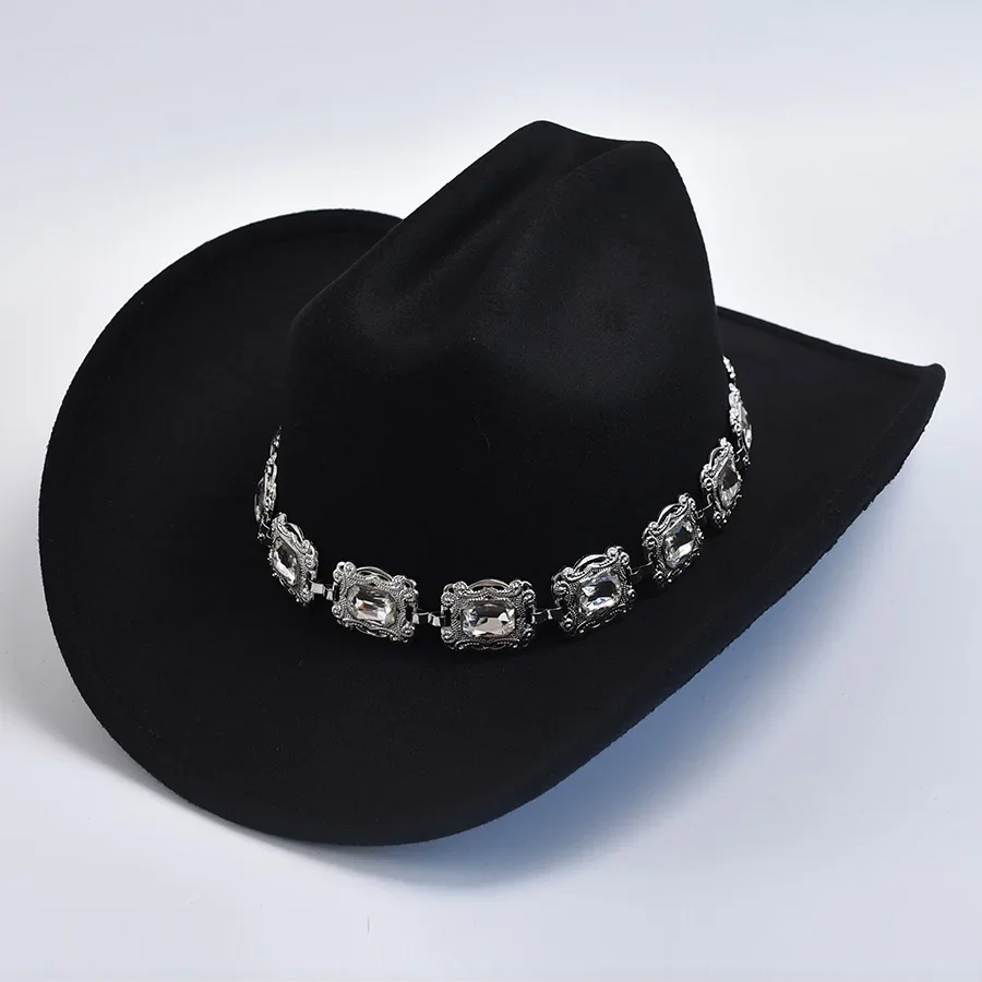 Cowboy Hats Cowgirl Hats Artificial Wool Western Vintage Roll Brim for Women