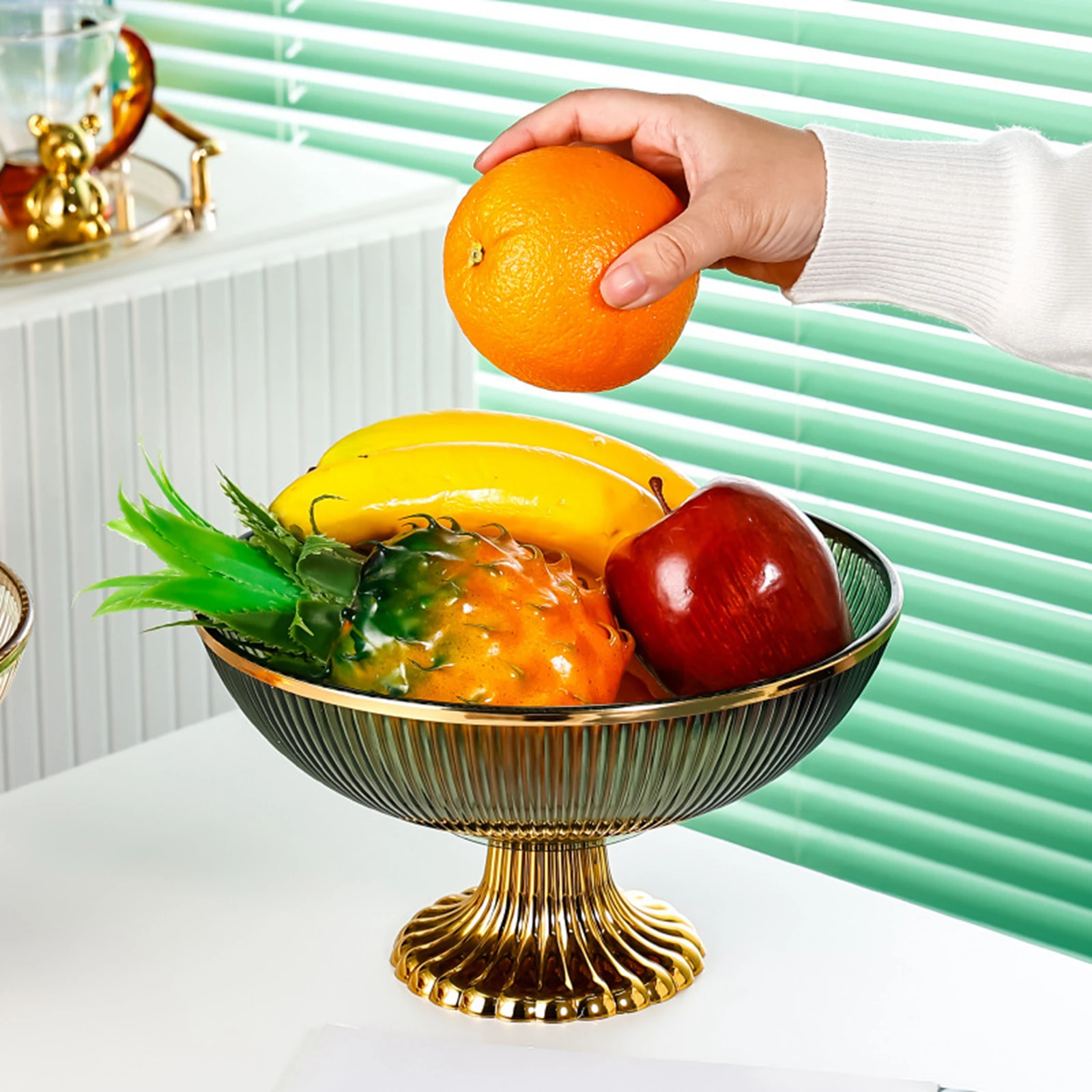Plastic Fruit Bowl Food Bowls Serving Bowl Eggs Holder Bowls with Base for Home Decor Parties Birthday Farmhouse Baking fruit plate snack bowl