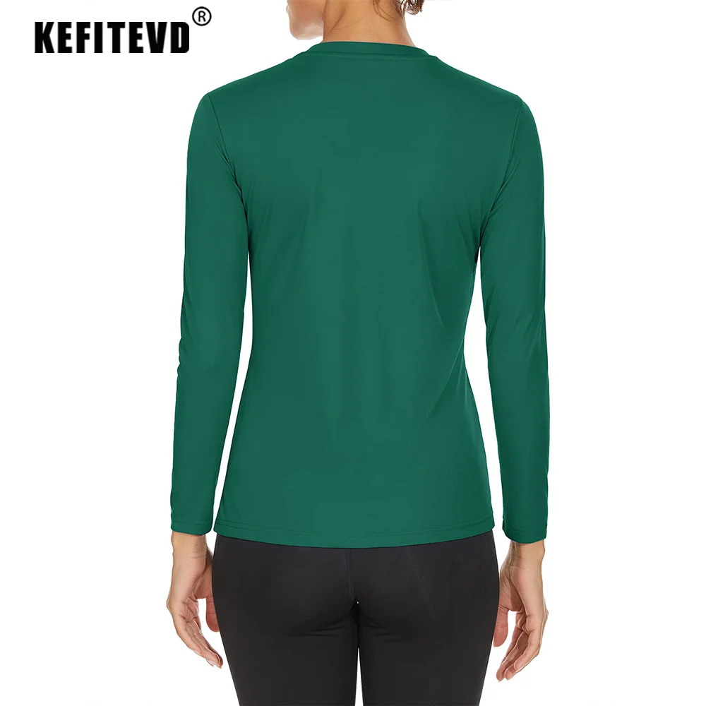 Women T Shirts KEFITEVD UPF 50+ Women Long Sleeve T-shirts UV Sun Protection Outdoor Sport T Shirt Moisture Wicking Camping Hiking T-Shirts Tee