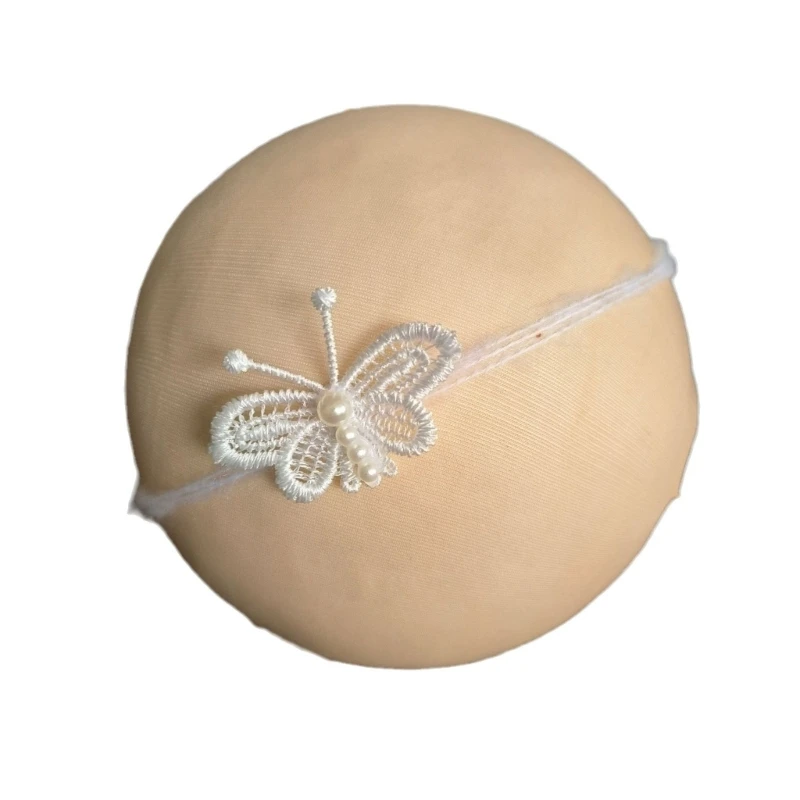 

Newborn Photography Pearl Butterfly Headband Photo Props Baby Head Accessory