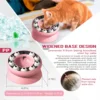 Cat Slow Feeder Raised Cat Dog Food Bowls with Stand Cat Puzzles Feeder Rotating Slow Feeder Non-Slip Food Bowls Slow Eating 4