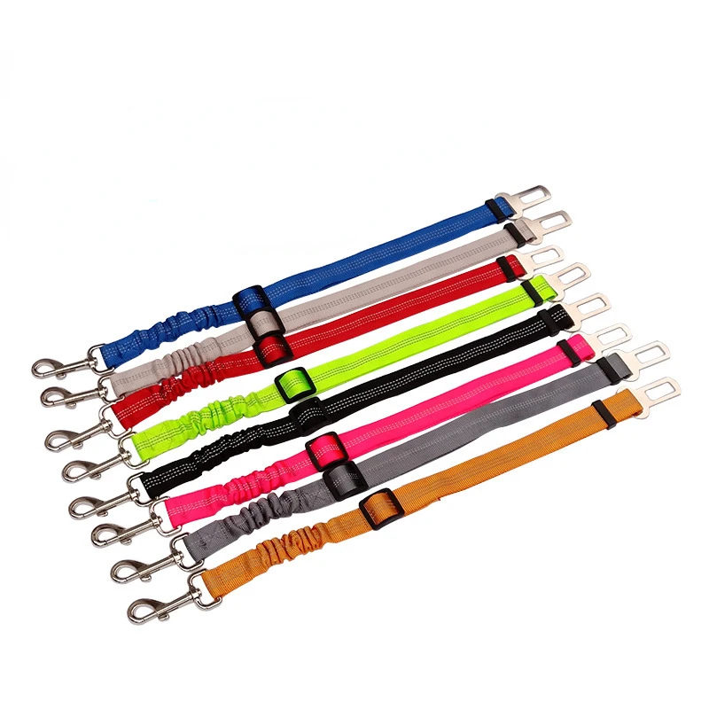 1Pcs Adjustable Vehicle Belt Safety Rope for Dog Cat Cushioning Elastic Car Seat Belt Dog Leash Pet Supplies Accessories