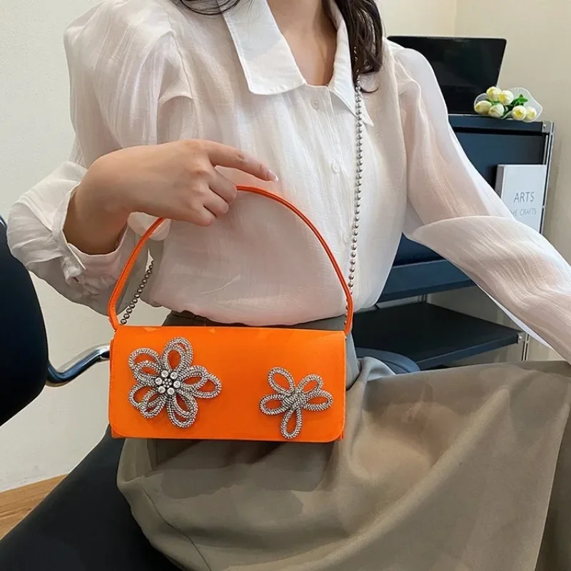 Shoulder Bag New Fashion Chain PU Leather Fabric Design Sense Popular Crossbody Mini Square Bags Purses and Handbags All-match