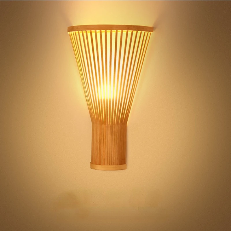 BambooWallLampNewChineseStyleWallSconceforLivingRoomBedroom