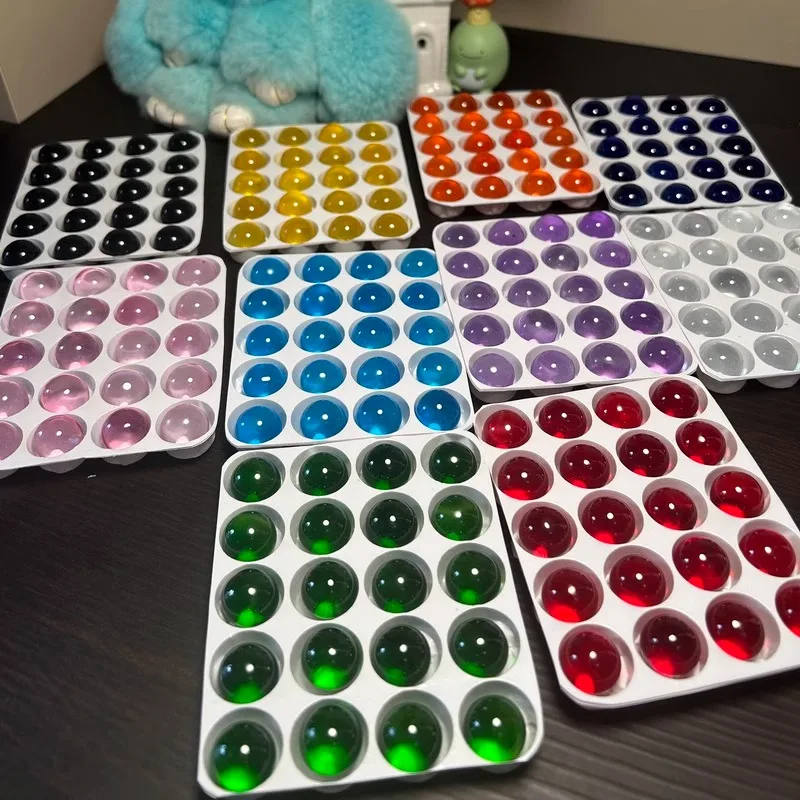 Description Picture 4 of item10/20pcs Solid Color Glass Balls 15mm Transparent Marbles Sphere DIY Game Art Pieces Photography Decoration Decorative Ball