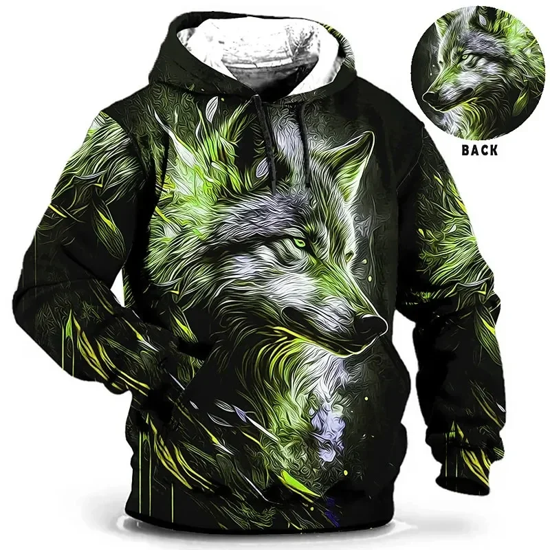 thumbnail image 1 of Sudadera con capucha para hombre, con estampado de tigre en 3D, holgada, de diseñador, para primavera y otoño, de manga larga, talla 4XL, ropa Harajuku Y2k de gran tamaño, 1 of 5