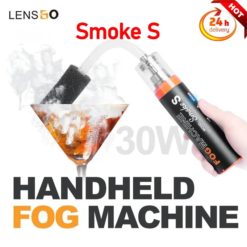 

LENSGO Smoke S 30W Portable Hand-Held Fog Machine Dry ice Smoke Effect Powerful Photography Smoke Machine for Film Productions