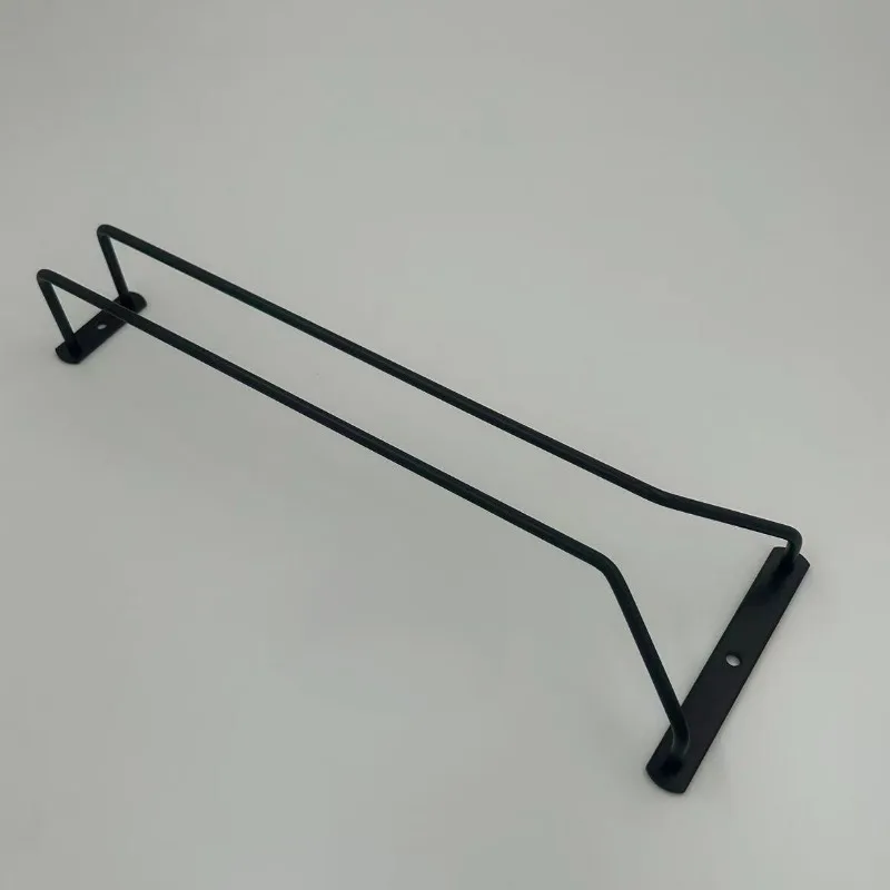 Black Metal Wine Glasses Holder Wall Mount for Kitchen Bar Wine Glass Hanger Cup Rack Stemware Hanging Cupboard Organizier 5