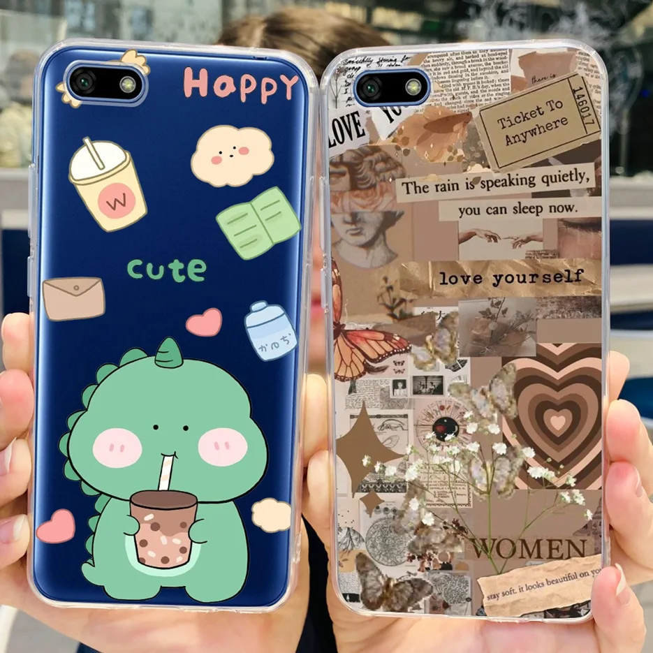 Luxury Painted Clear Silicone Soft Phone Case - Decorative Back Cover