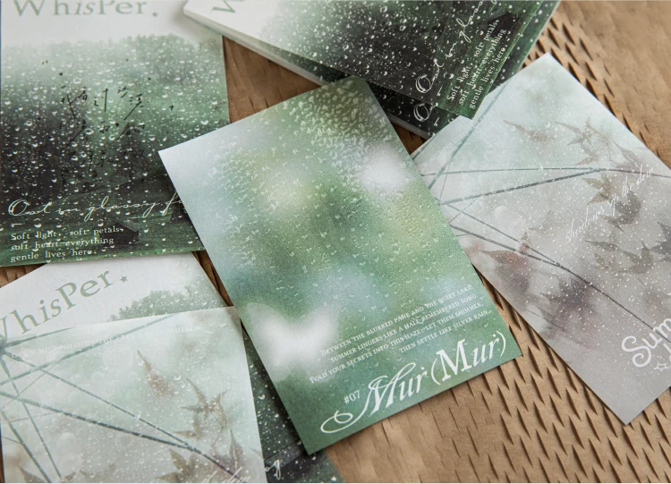 60 Blatt Rain Introduction Series Ins Rainy Scenery Illustrations Kommentare Notizen Handgefertigte Scrapbooking-Materialien Bastelpapier – Detail 7