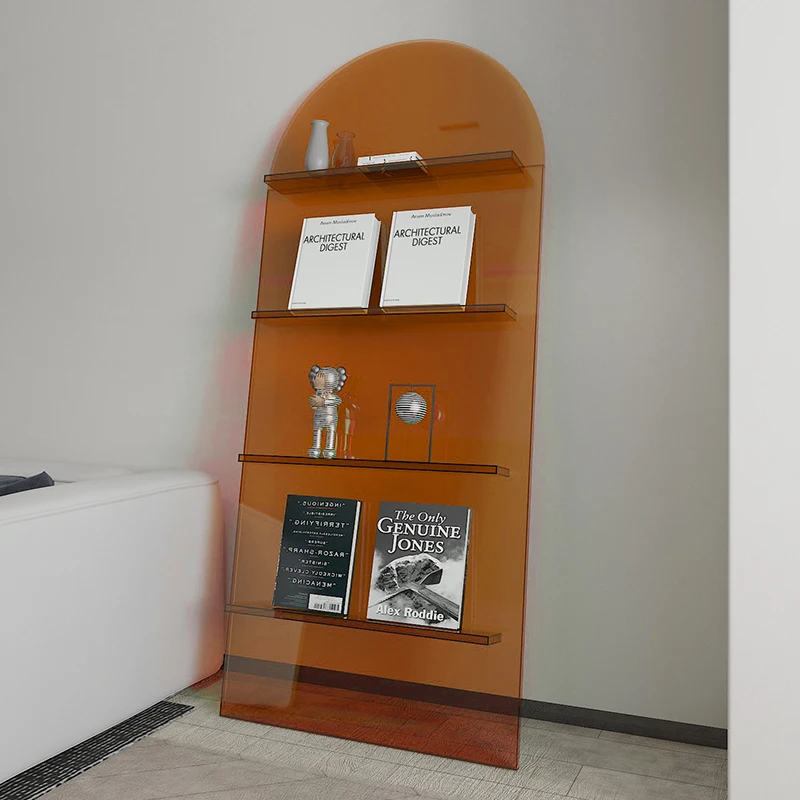 Acrylic Bookshelf Magazine Rack Floor Standing Display Shelf Storage Organizer Brochure Holder Home or Office Furniture FYMR