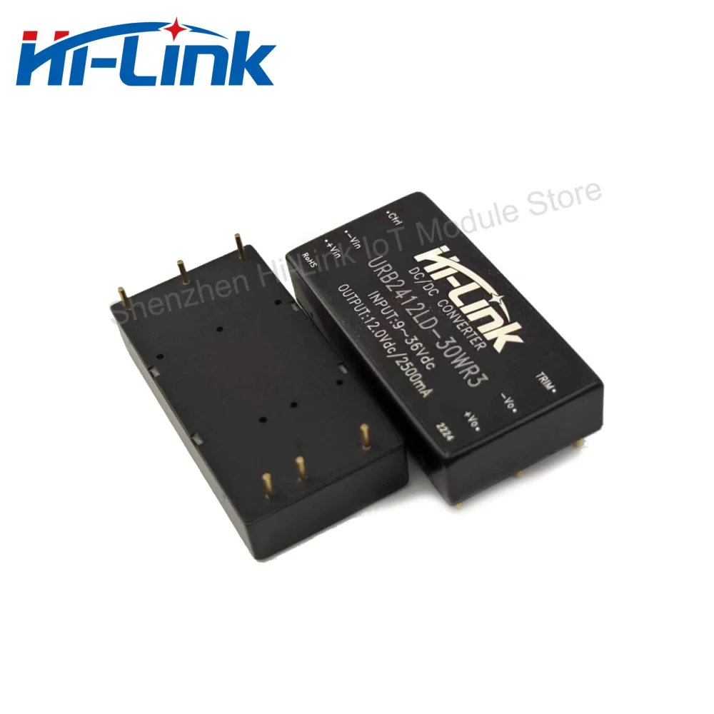 DCDC URB2412LD-30WR3 24V to 12V 30W 2500mA Power Module Input Undervoltage Short Circuit Protection Isolation
