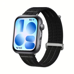 Premium Breathable Nylon Sport Strap - HUAWEI Watch Fit 4 (Midnight Black)