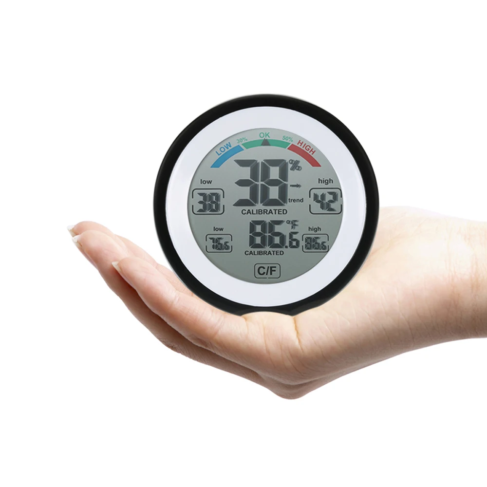 Digital Thermometer Hygrometer Temperature Humidity Meter Max Min Value Trend Display CJ3305F thermometer hygrometer digital thermometer temperature and humidity meter hygrometer thermometer