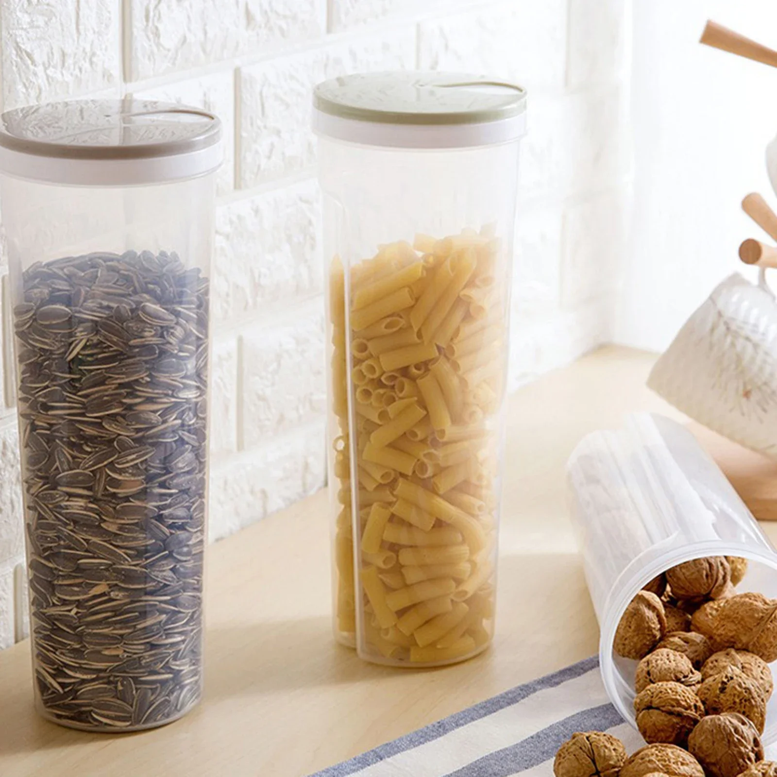 Noodle Jar Sealed Container Pasta Storage Grain Airtight Moistureproof Food Dispenser Rice Flour Cereal Pantry Organization 4
