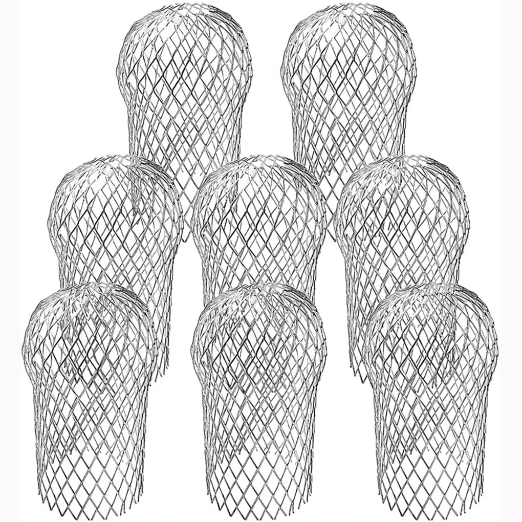 10PCS Roof Gutter Guard Filters 3 Inch Expand Aluminum Filter Strainer Stops Blockage Leaves Drains Drain Net Cover Gutter Guard