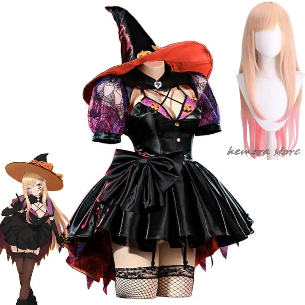 

Kitagawa Marin Cos Name Cosplay Costume Wig Anime My Dress-Up Darling Sexy Woman Dress Halloween Stage Performance Disguise Suit