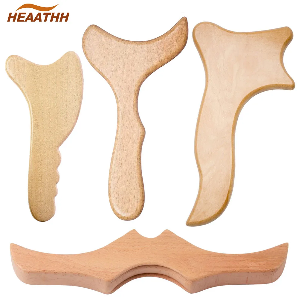 Whole Body Wood Scraping Board Wooden Massage Tool for Body Shaping,Gua Sha,Anti-Cellulite,Lymphatic Drainage,Muscle Relaxation ebony whole wood steak dining plte beef steak wooden plae pizza plate western tableware steak plate wooden plte tray p