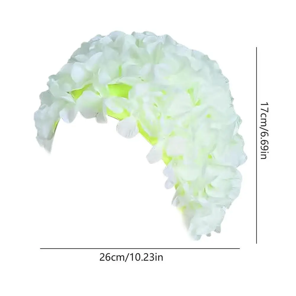 Description Picture 5 of itemFloral Woman Petal Retro Swimming Cap Summer Fashion Flower Beach Bathing Hat Swimming Pool Beach Vacation Caps