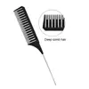 Large and Small Toothed Steel Needle-point Tail Comb Trendy Comb PC Tip-tail Hair Highlighting Comb for Stylist 6