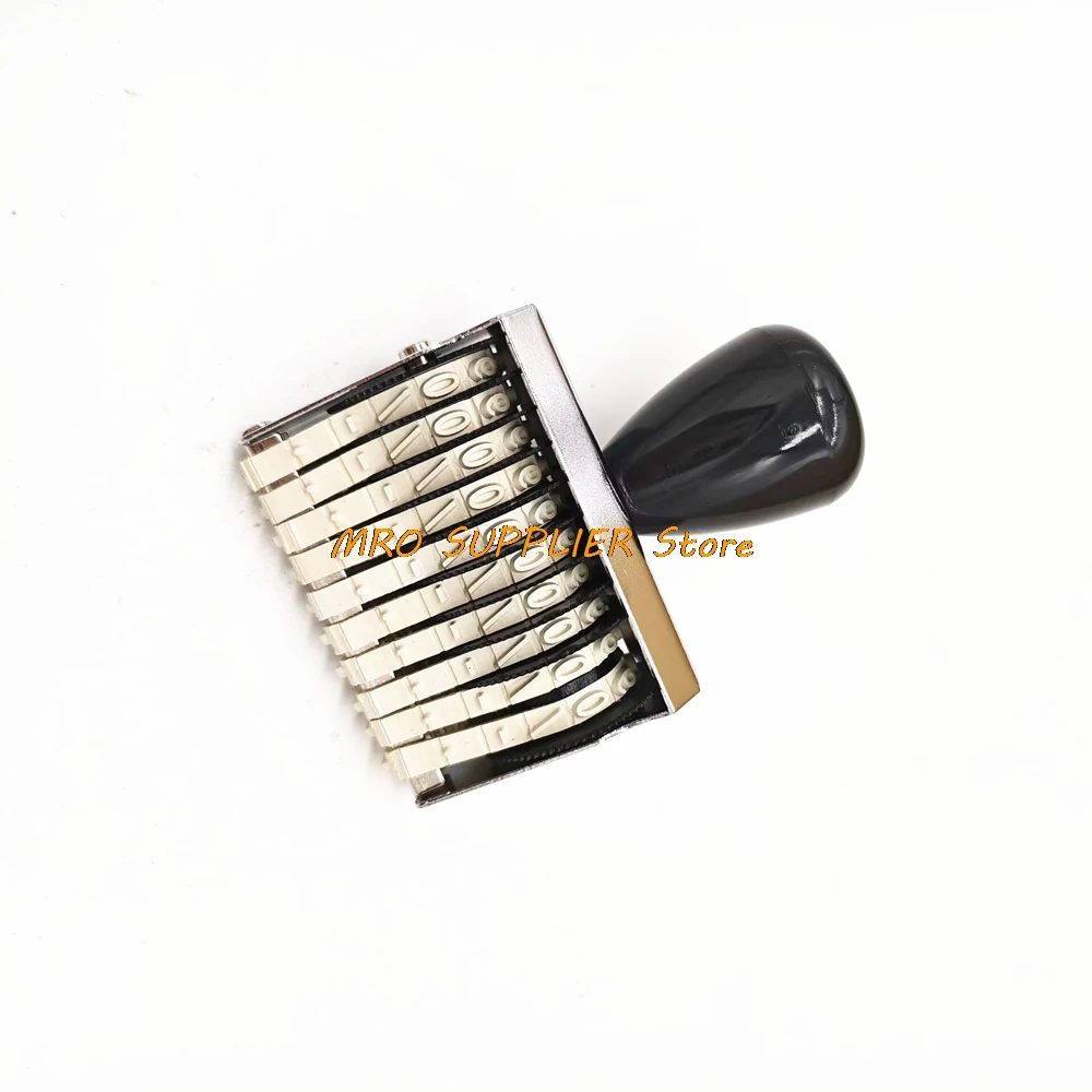 오피스 10 밴드 5mm x 3mm 고무 0-9 숫자 번호 스탬프 회색 빨간색