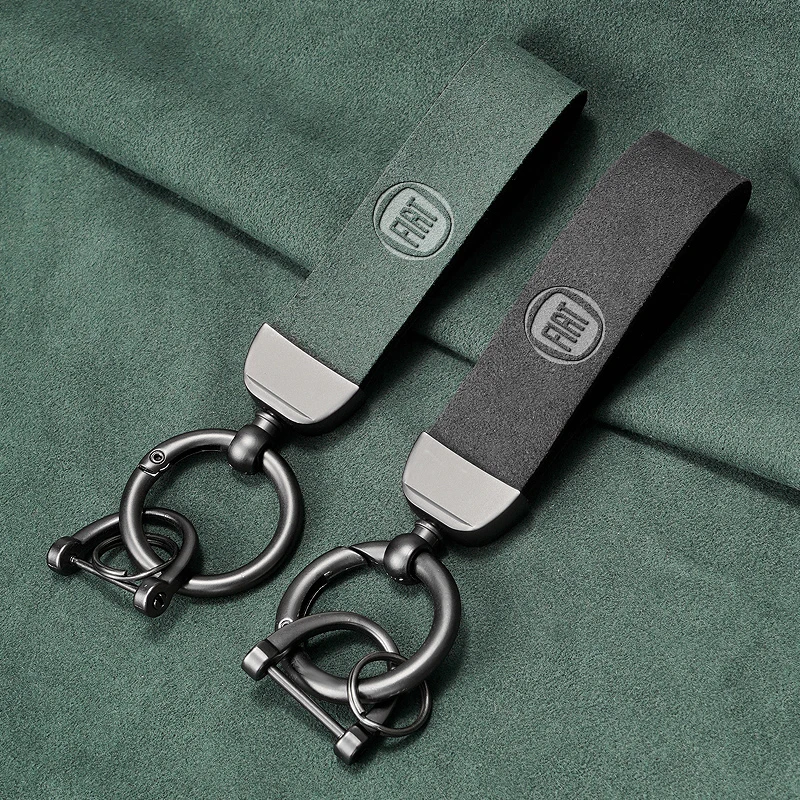 

For FIAT Abarth 500 Panda Bravo Punto Ducato Freemont Tipo Linea Stilo Doblo Series Alcantara Sport Custom Car Keychain KeyRings