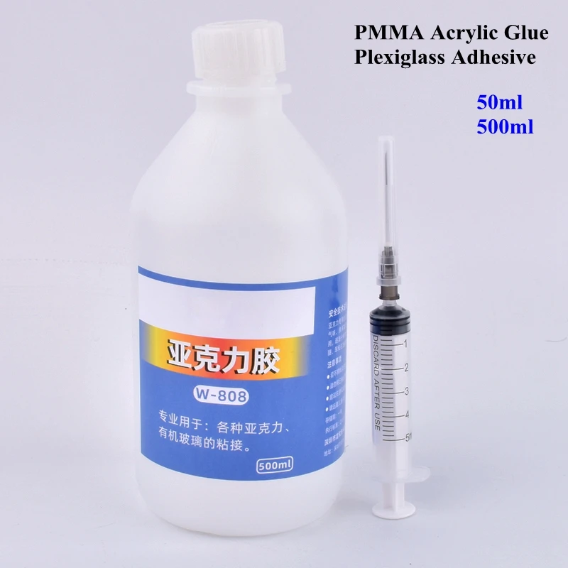 50ml 500ml PMMA Acrylic Glue Rapid Curing Plexiglass Adhesive For Acrylic Pipe Plate Aquarium